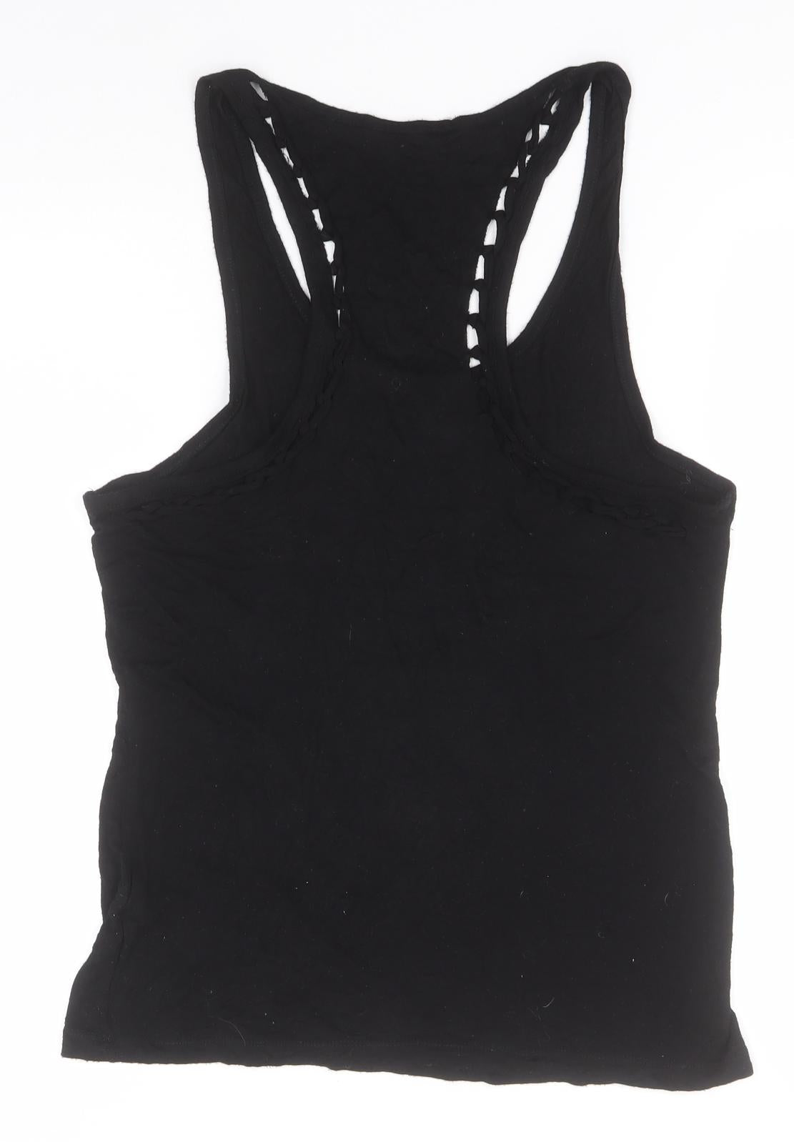 C&C California Womens Black   Basic Tank Size M Round Neck