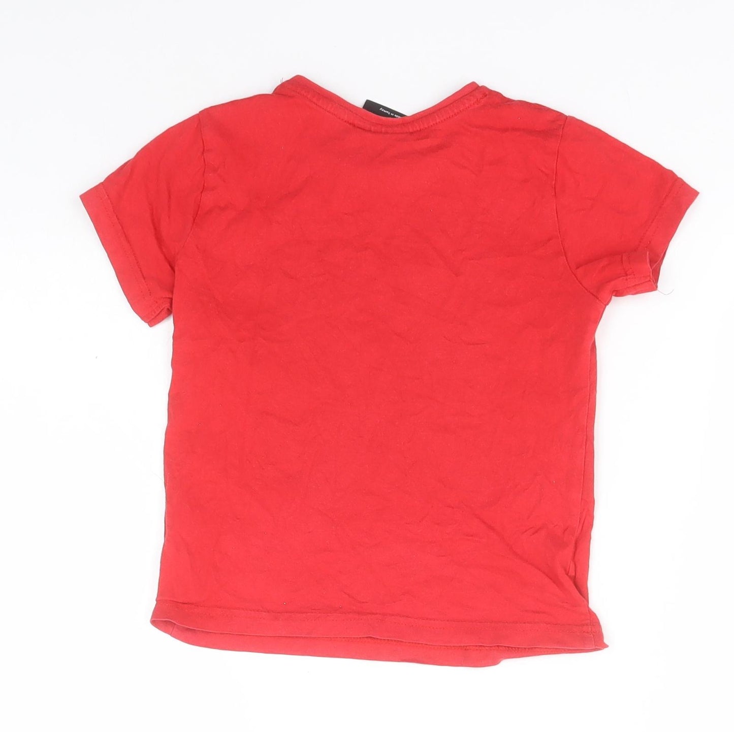 Harry Potter Boys Red  Cotton Basic T-Shirt Size 3-4 Years Round Neck  - Harry Potter