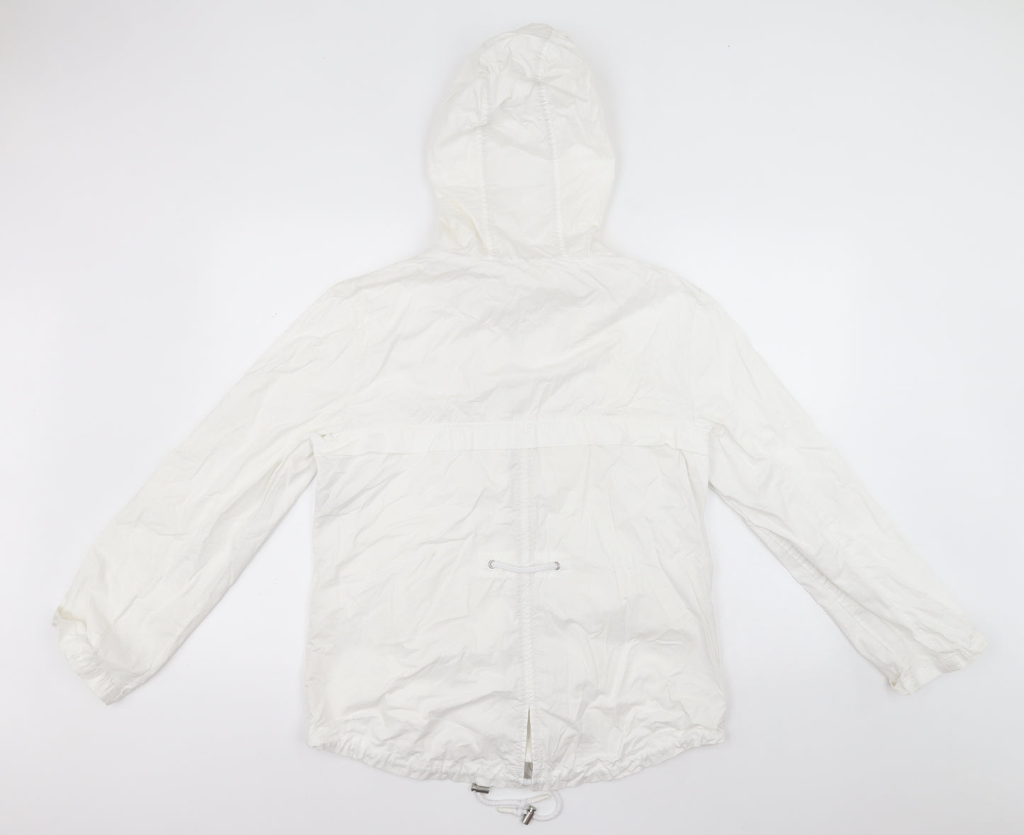 Marks and Spencer Womens White   Rain Coat Coat Size 10