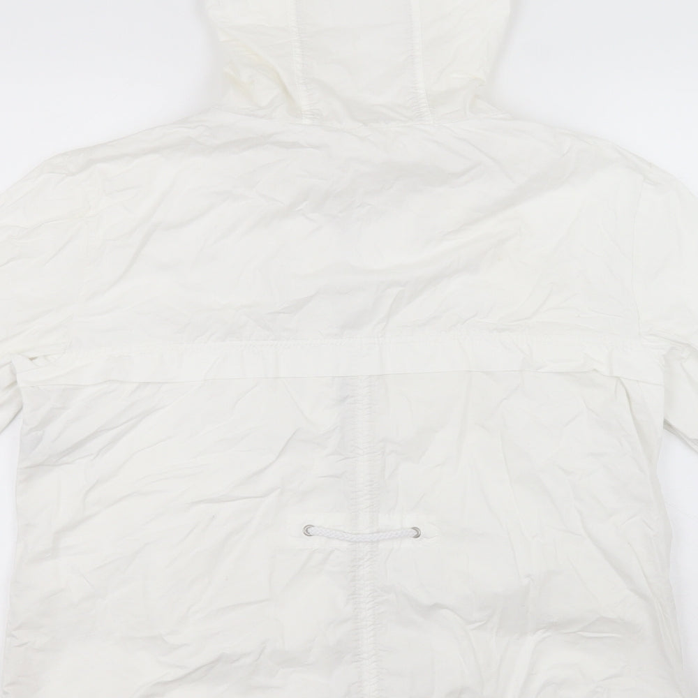 Marks and Spencer Womens White   Rain Coat Coat Size 10