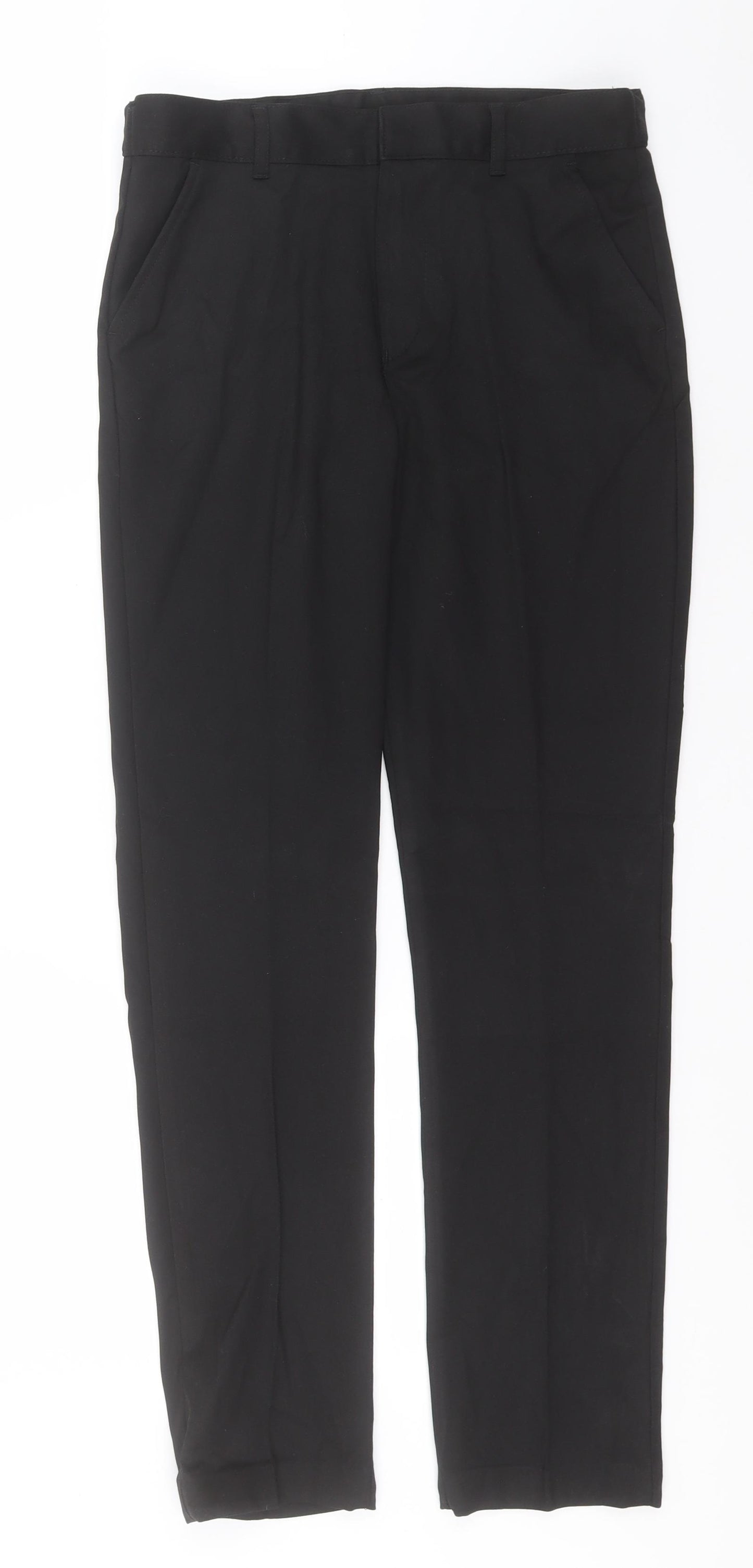 F&F Boys Black  Polyester Dress Pants Trousers Size 13-14 Years  Regular  - School