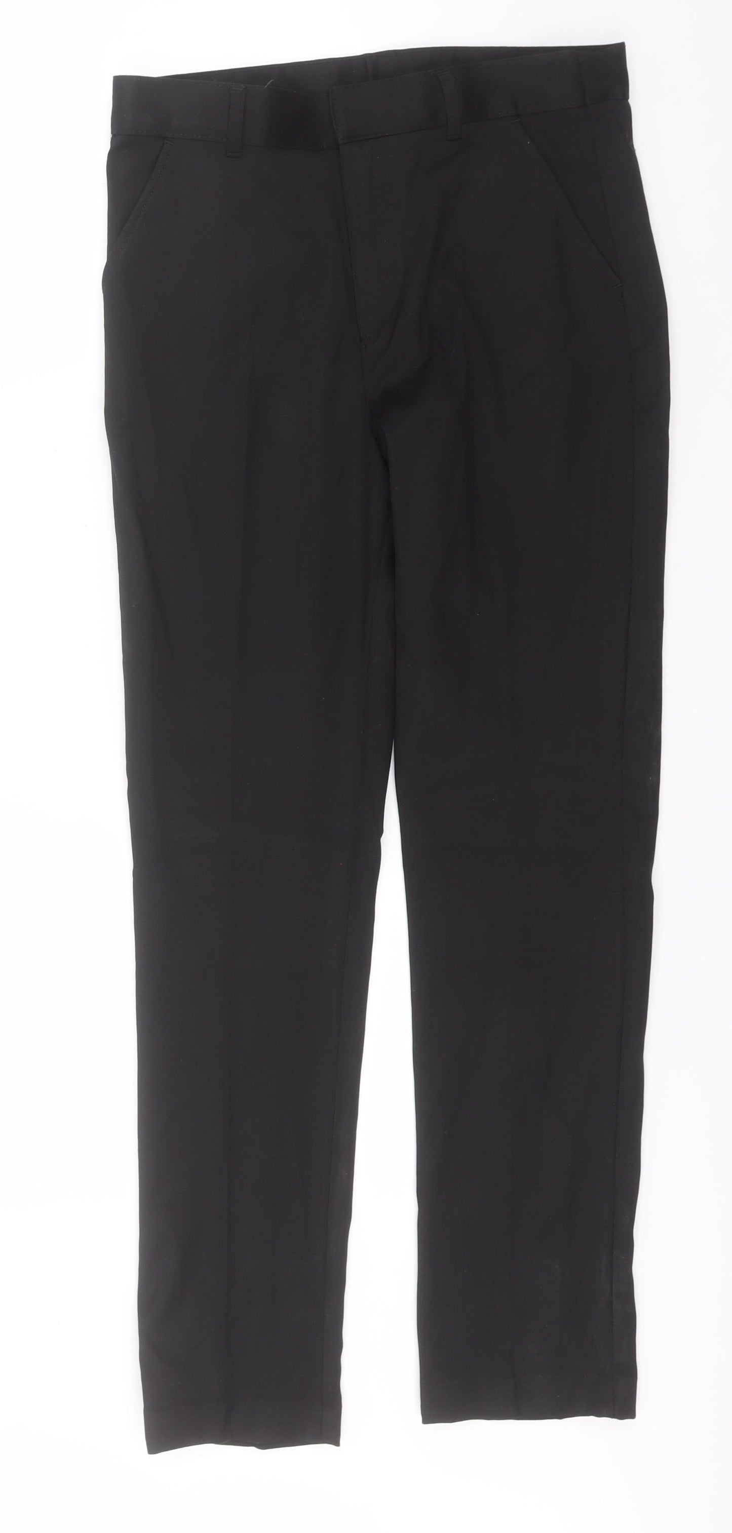 F&F Boys Black  Polyester Dress Pants Trousers Size 13-14 Years  Regular  - School