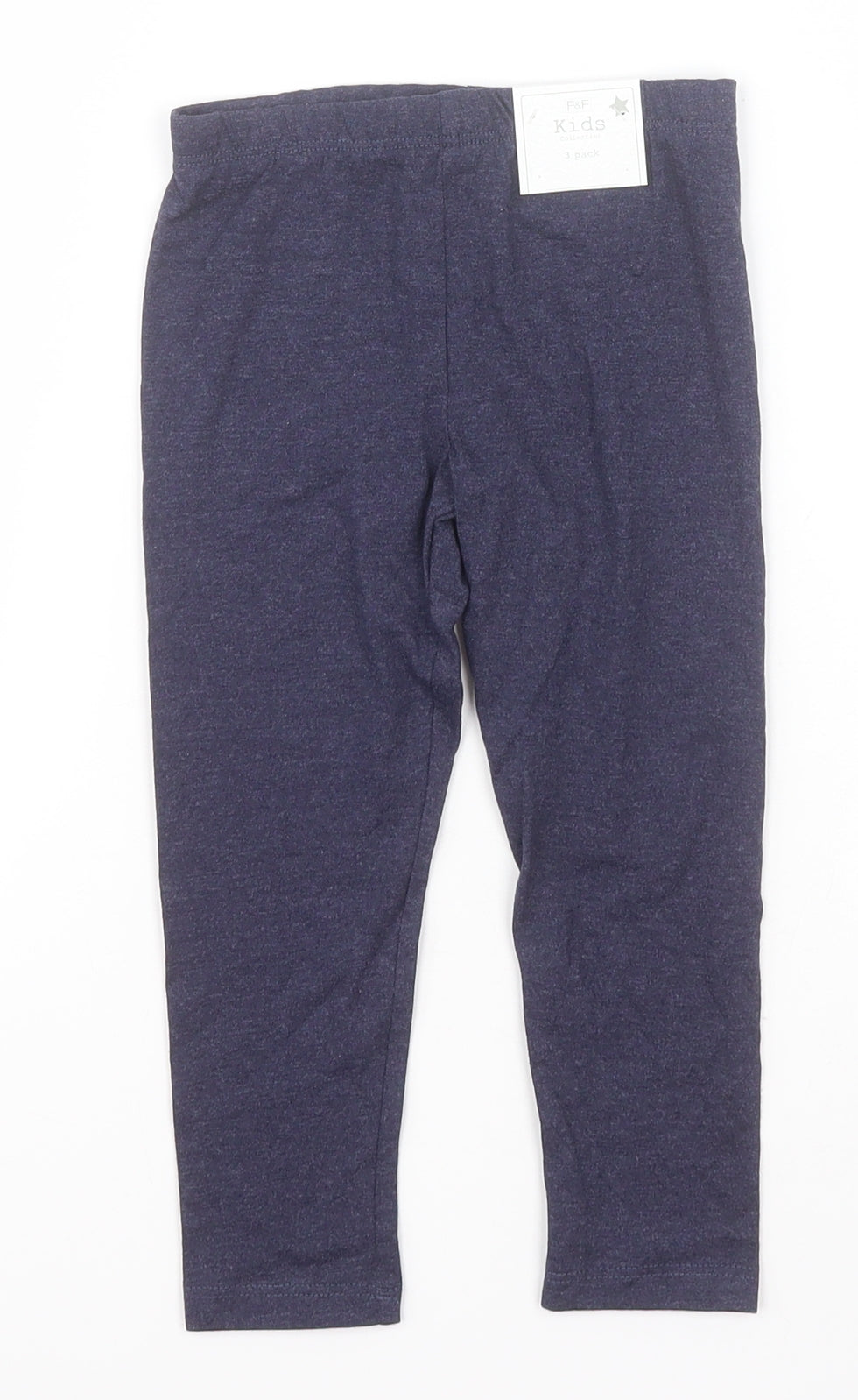 F&F Boys Blue  Cotton Sweatpants Trousers Size 2-3 Years  Regular