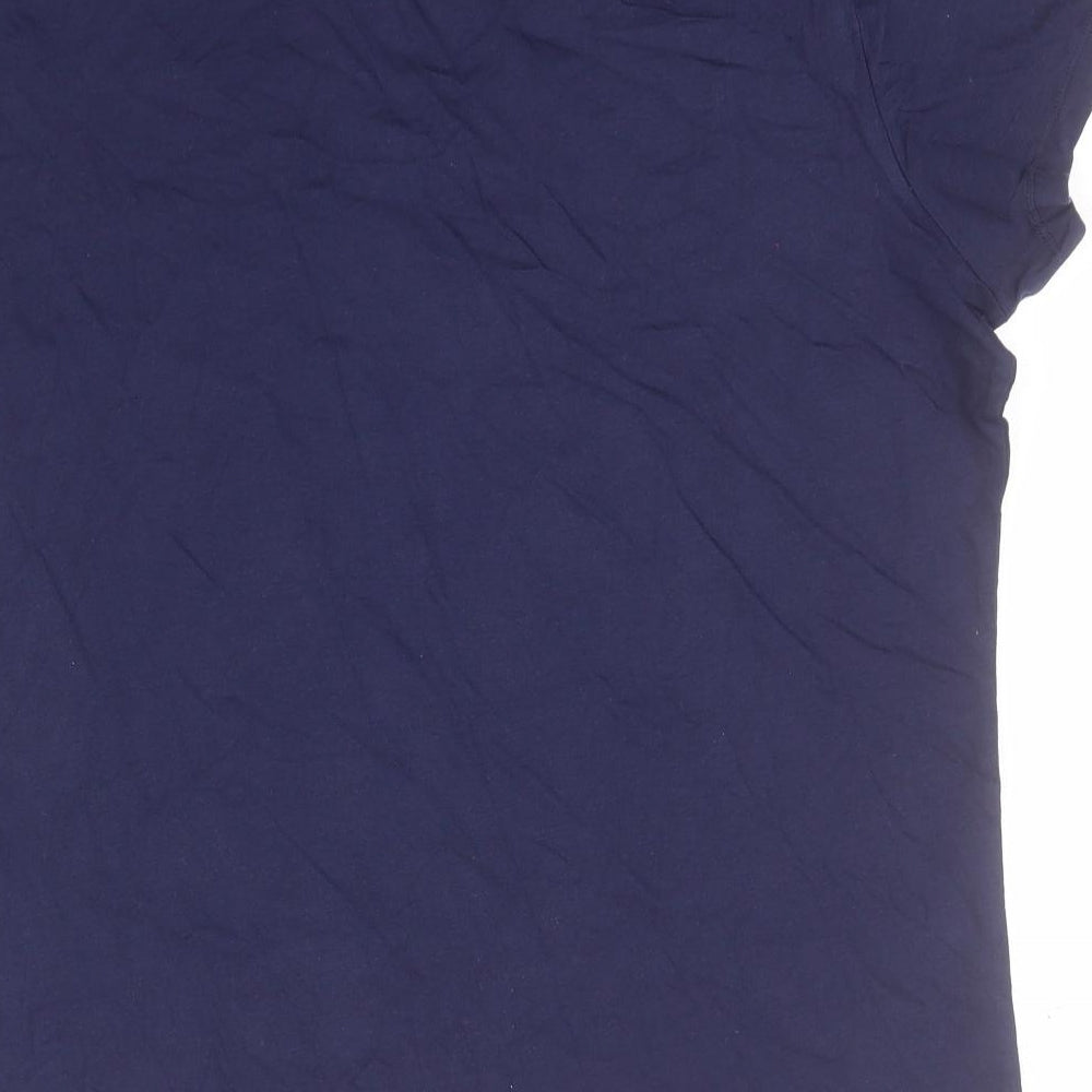F&F Womens Blue Solid Cotton Top Nightshirt Size 16   - Let's Sleep all Day
