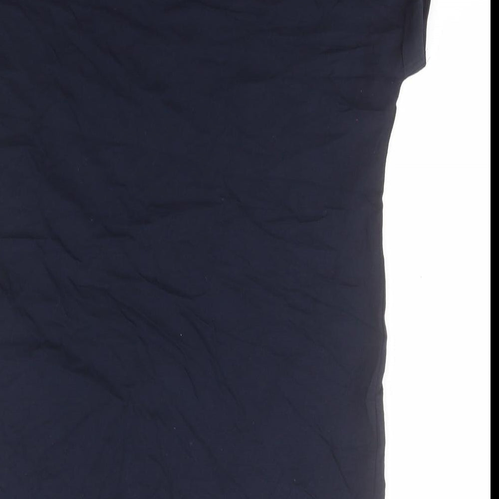 F&F Womens Blue  Cotton Basic T-Shirt Size 8 Round Neck
