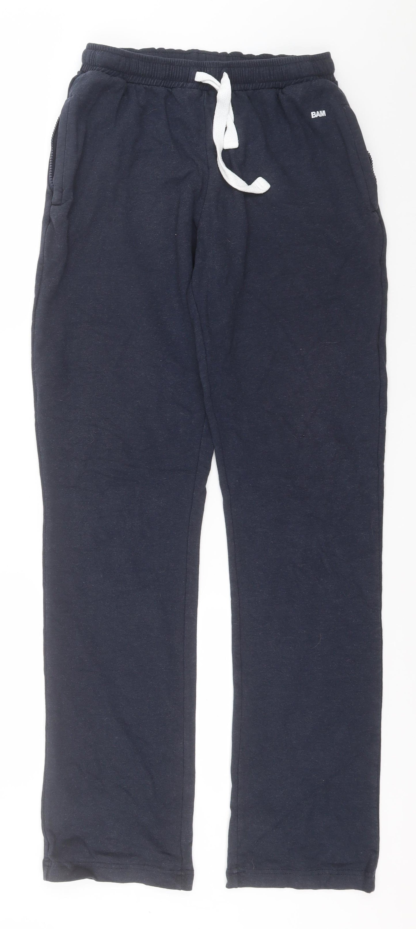 Boohoo Mens Blue  Cotton Sweatpants Trousers Size M L33 in Regular
