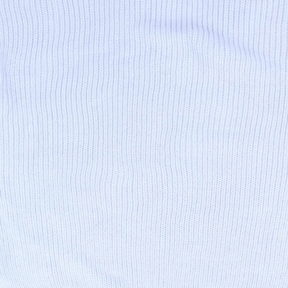 F&F Womens Blue V-Neck  Acrylic Pullover Jumper Size 14