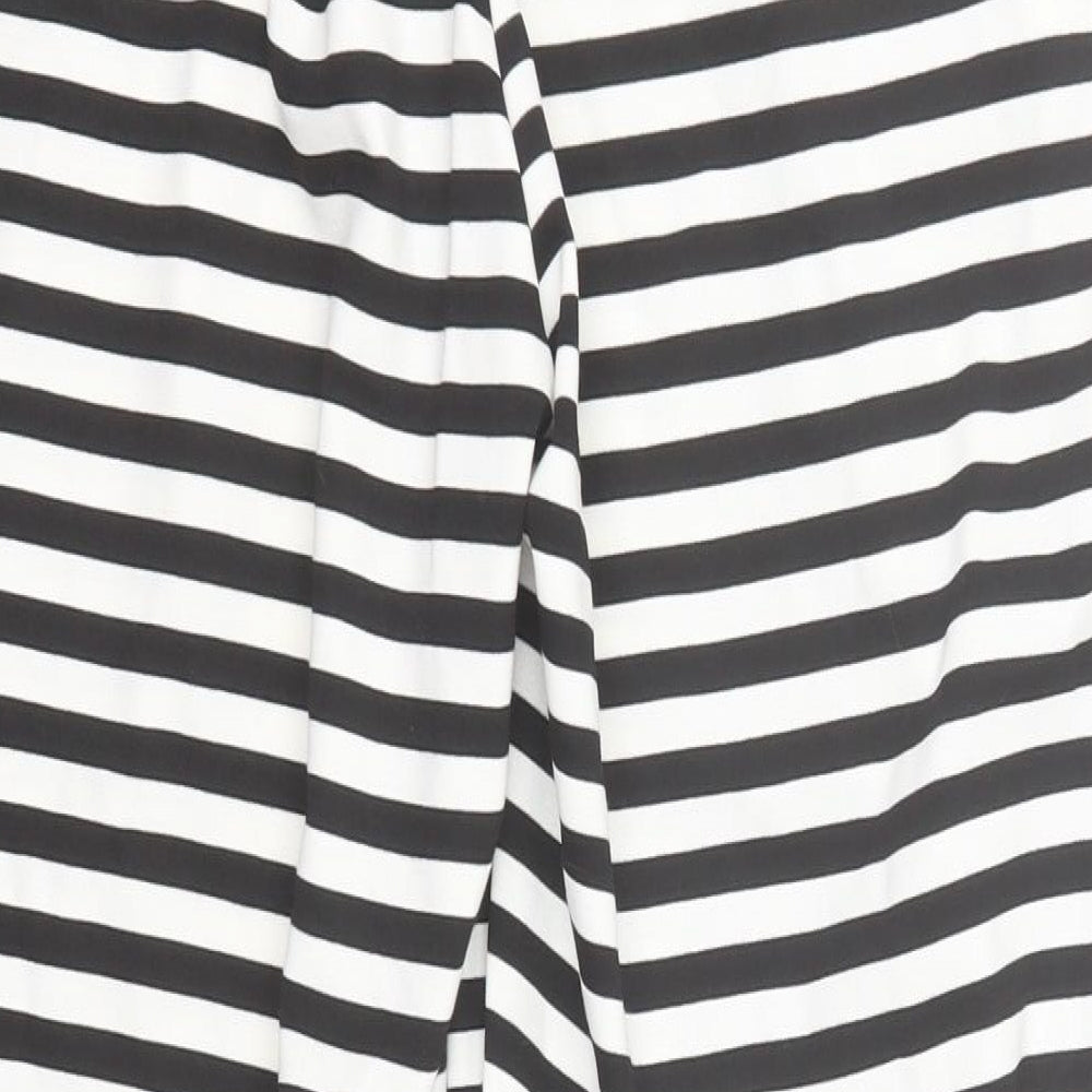 AMI Womens White Striped  Trousers  Size L L28 in Regular