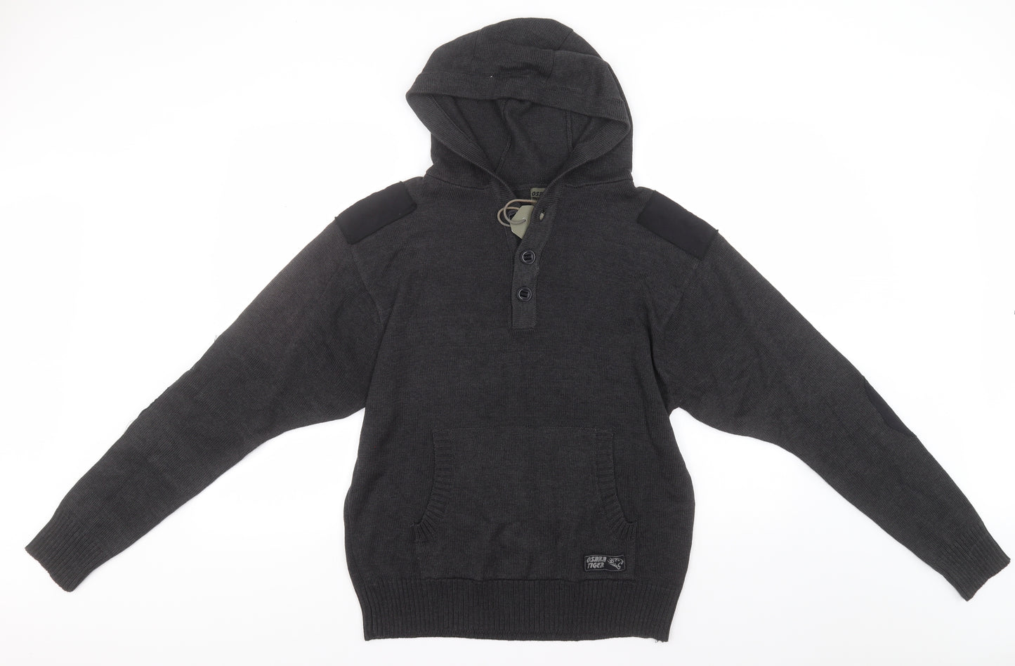 Osaka Mens Grey  Cotton Pullover Hoodie Size XL