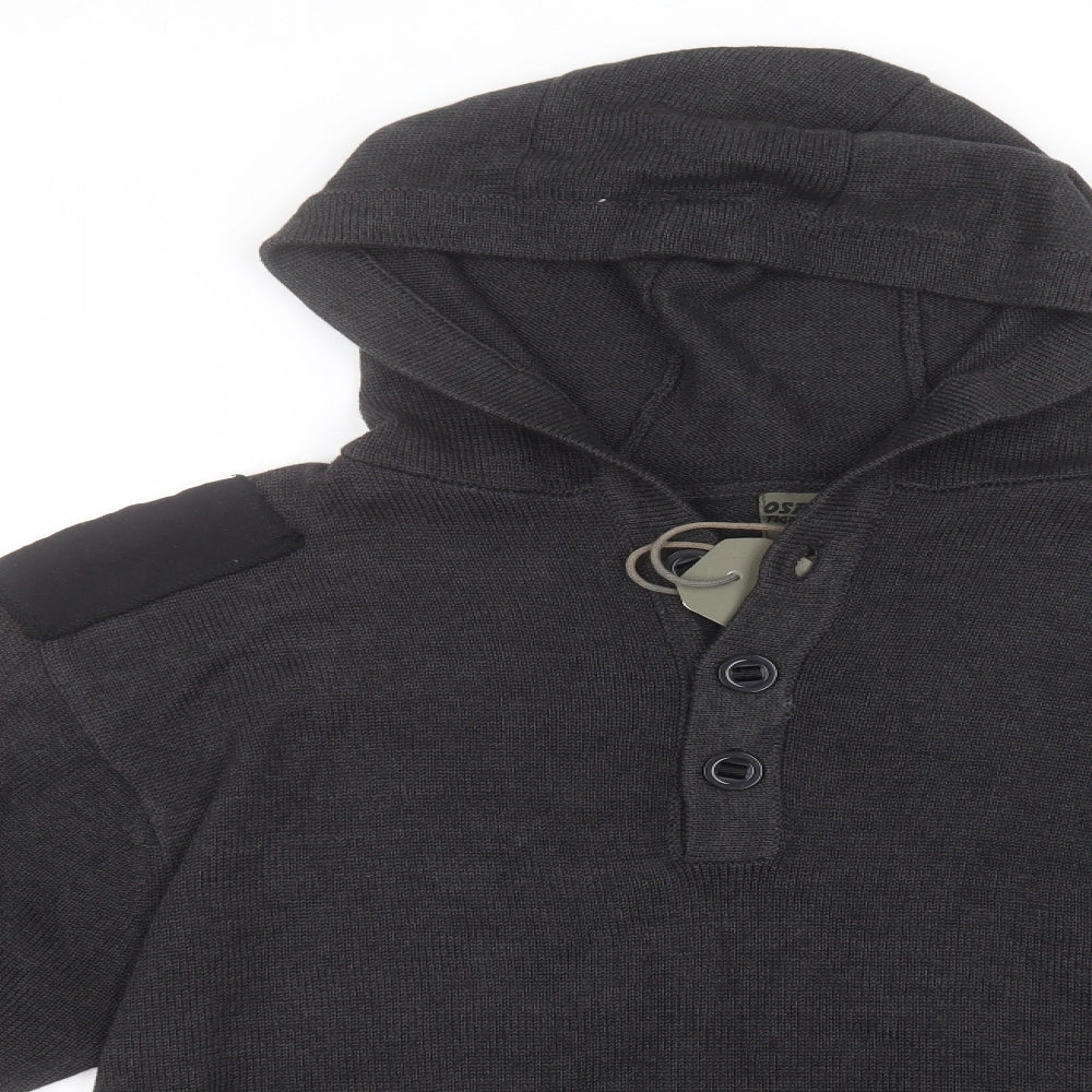 Osaka Mens Grey  Cotton Pullover Hoodie Size XL