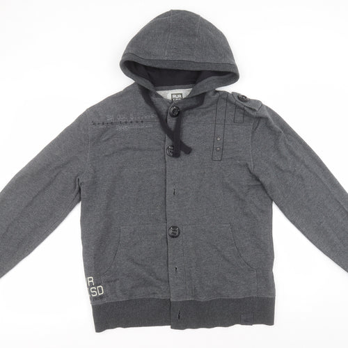 RVR ISD Womens Grey  Polyester Cardigan Hoodie Size M
