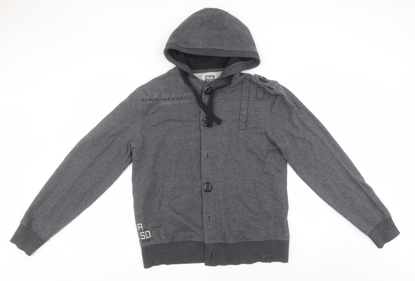 RVR ISD Womens Grey  Polyester Cardigan Hoodie Size M