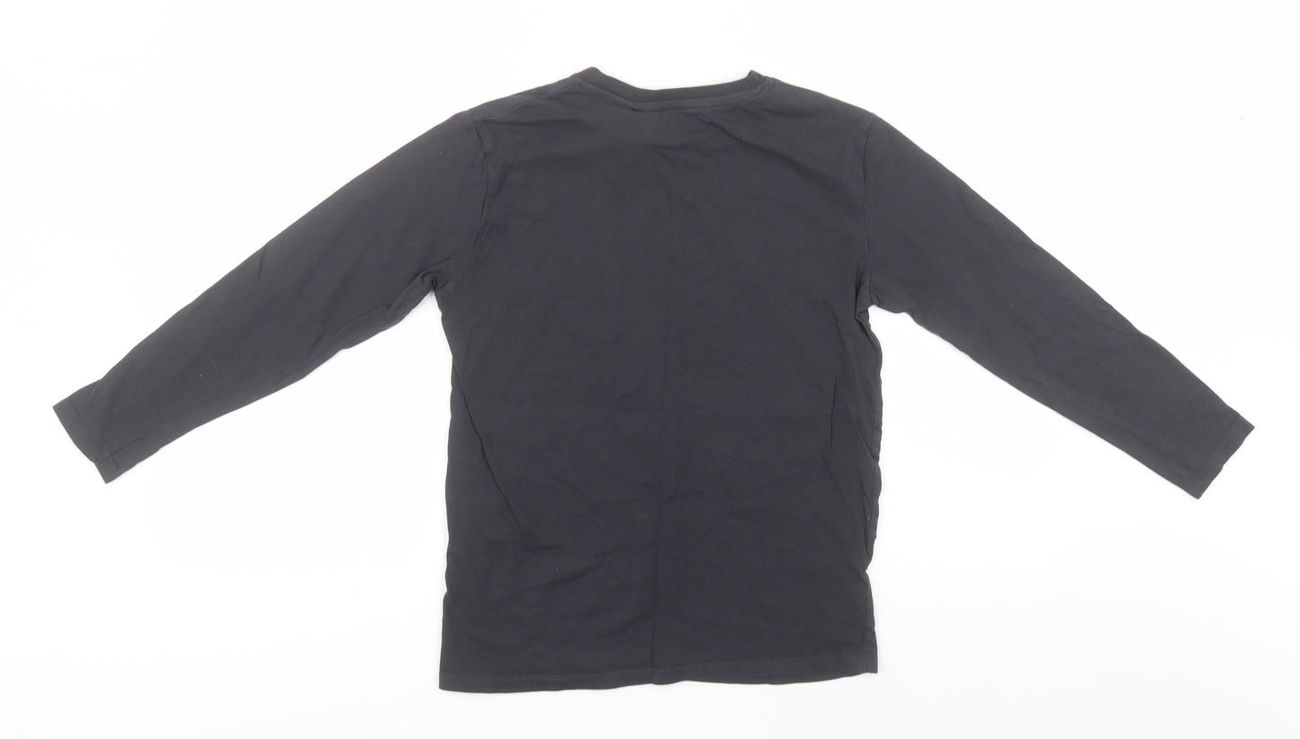 Pac-Man Boys Black  Cotton Basic T-Shirt Size 10 Years Round Neck  - Pac-Man
