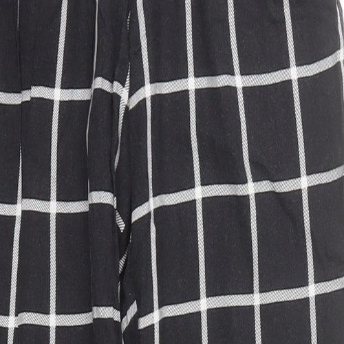 Divided Womens Black Plaid Viscose Sweatpants Trousers Size 4 L25 in Regular