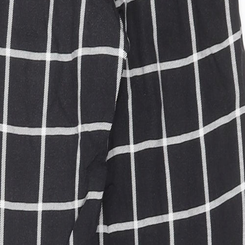 Divided Womens Black Plaid Viscose Sweatpants Trousers Size 4 L25 in Regular
