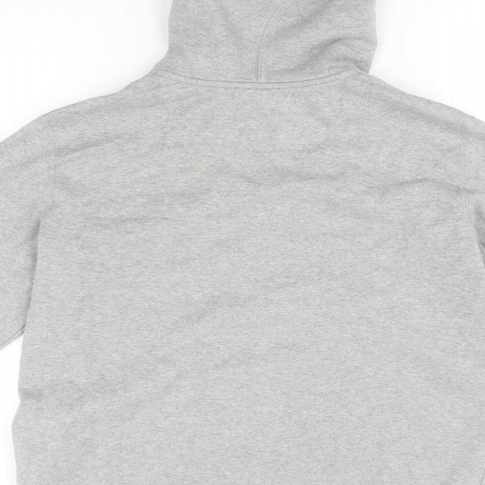 Nike Womens Grey Crew Neck  Cotton Full Zip Jumper Size M