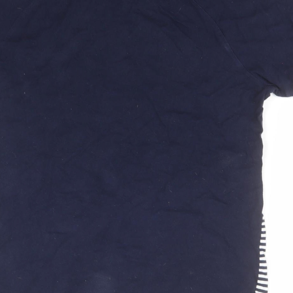 McKenzie Mens Blue Striped Cotton  Polo Size M Collared