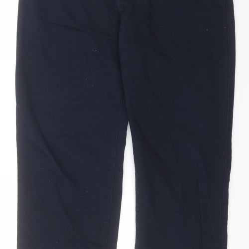 Raphael Valencino Womens Blue  Cotton Trousers  Size 40 in L33 in Regular