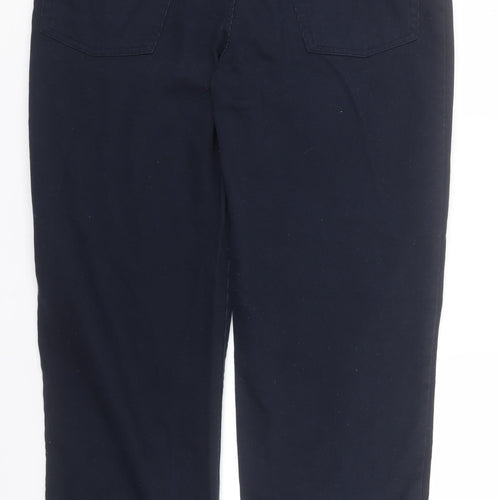 Raphael Valencino Womens Blue  Cotton Trousers  Size 40 in L33 in Regular
