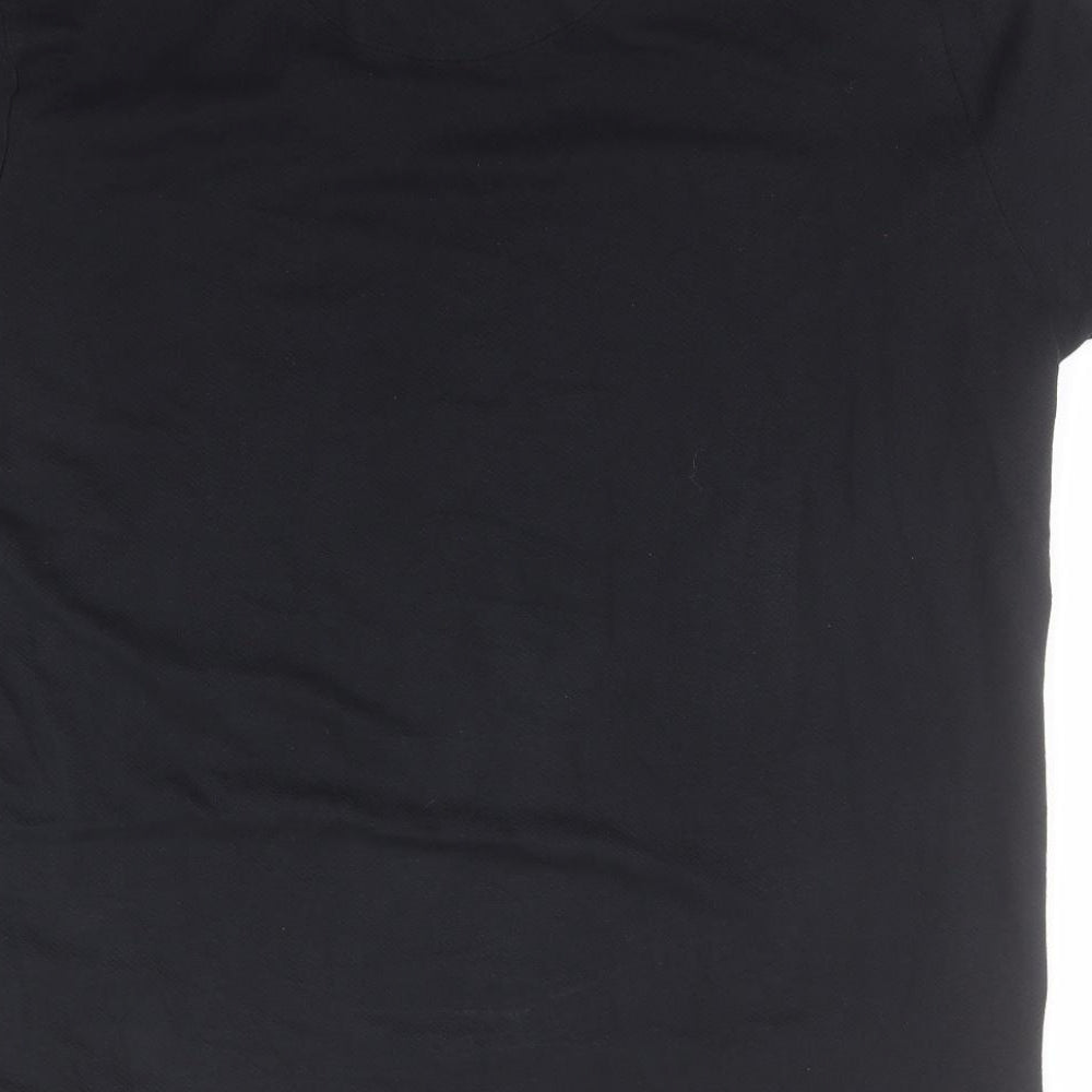 George Mens Black  Cotton  Polo Size 2XL Collared