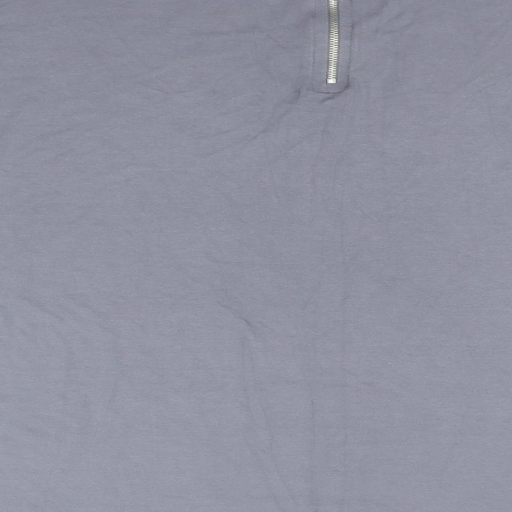 Select Womens Blue  Viscose Basic T-Shirt Size 14 Round Neck