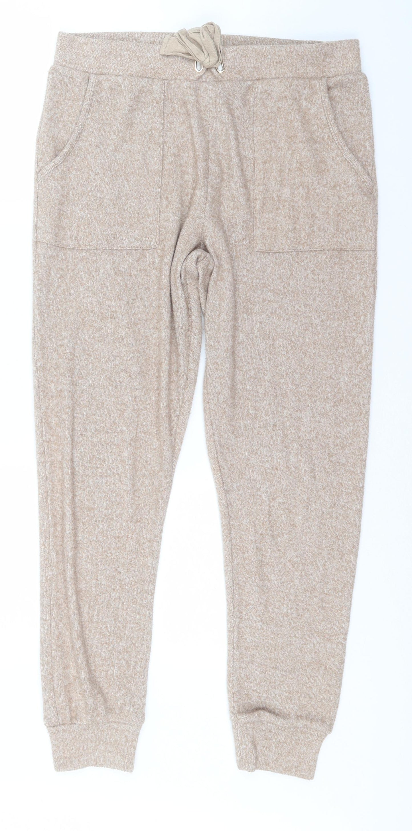 F&F Womens Green  Polyester Sweatpants Trousers Size 12 L30 in Regular