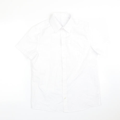 F&F Boys White  Polyester Basic Button-Up Size 13-14 Years Collared