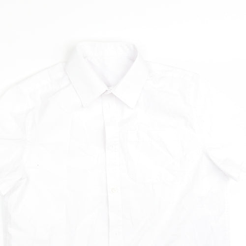F&F Boys White  Polyester Basic Button-Up Size 13-14 Years Collared