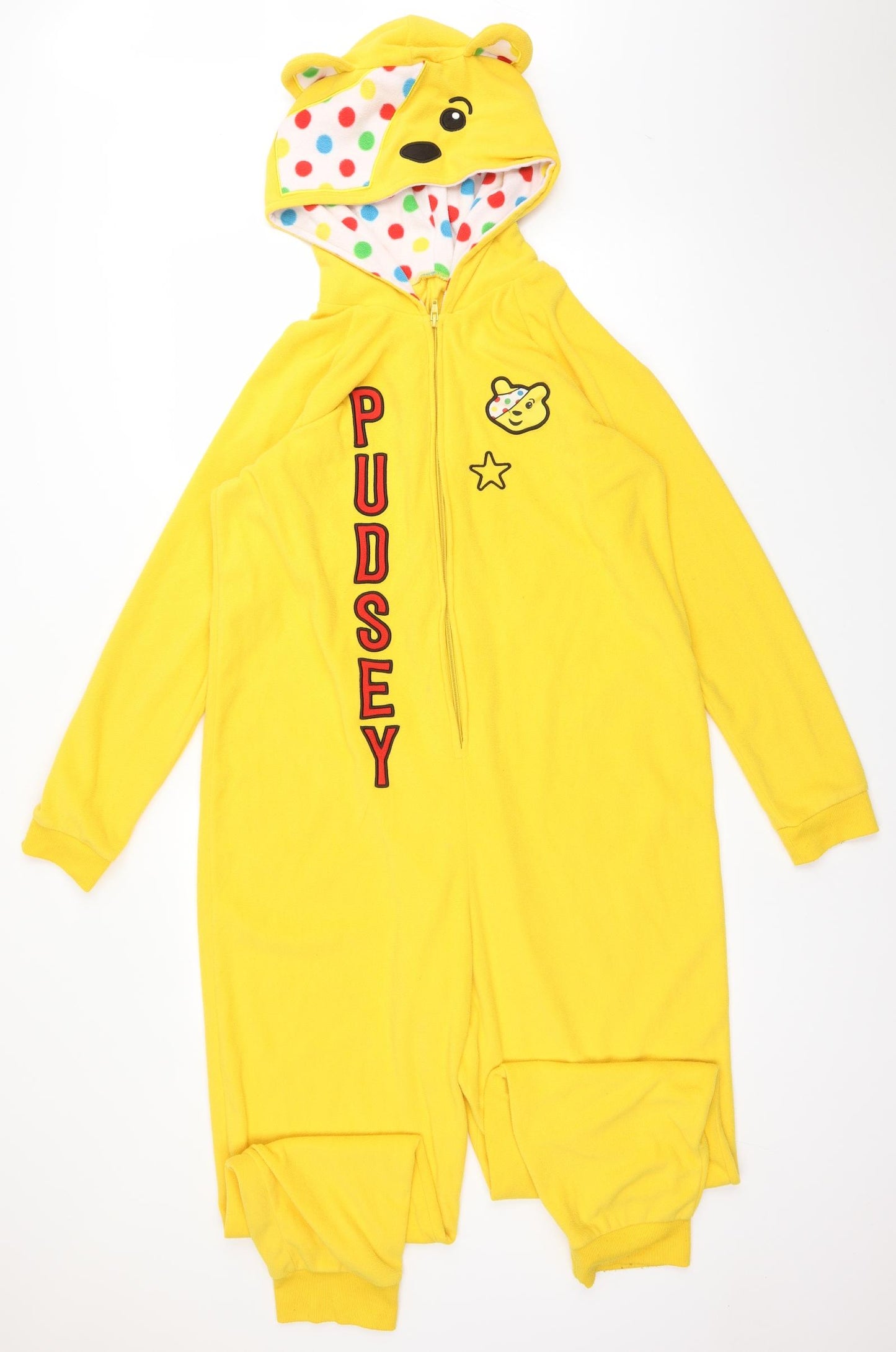 CHILDREN IN NEED Mens Yellow Solid Polyester  One Piece Size M   - PUDSEY