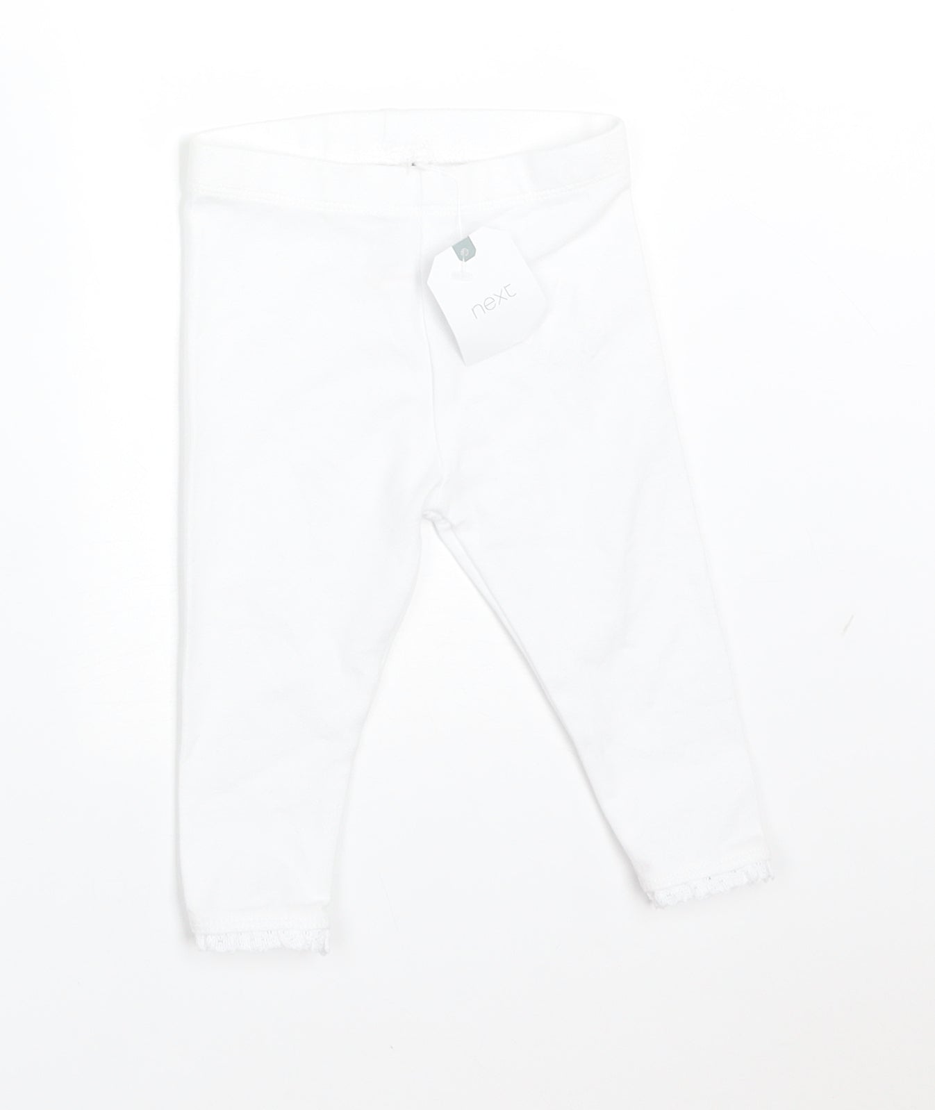 NEXT Girls White  Cotton  Leggings Size 6-9 Months
