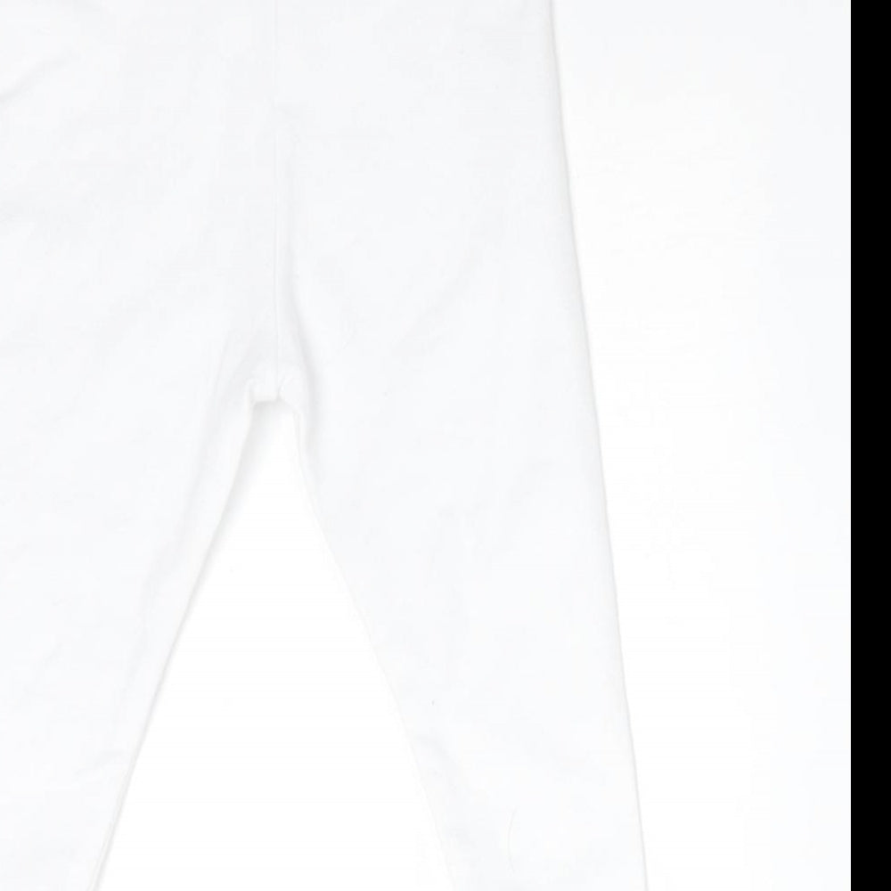 NEXT Girls White  Cotton  Leggings Size 6-9 Months