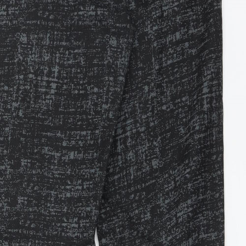 BRANDTEX Womens Black Geometric Cotton Jegging Jeans Size 10 L32 in Regular