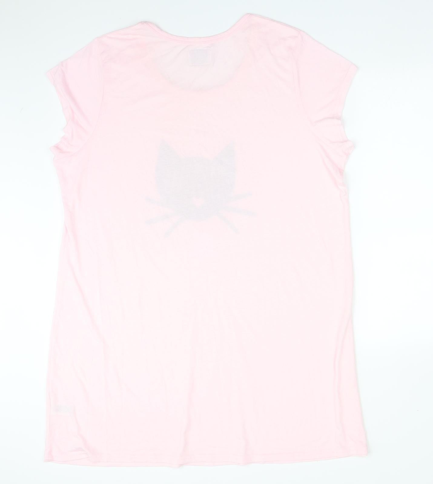 Matalan Womens Pink Solid Polyester  Dress Size XL   - MEOW CAT