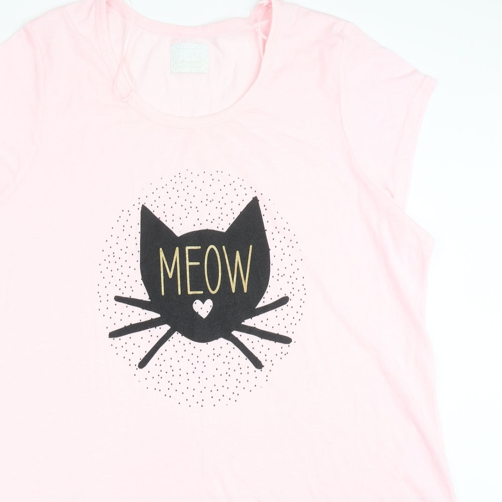 Matalan Womens Pink Solid Polyester  Dress Size XL   - MEOW CAT