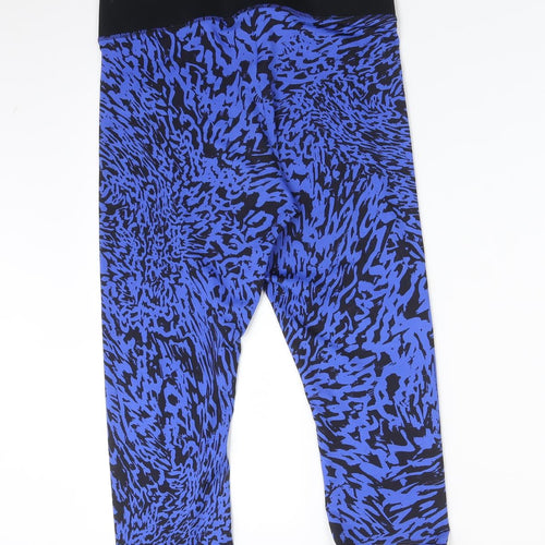 F&F Womens Blue Animal Print Polyester  Leggings Size 12