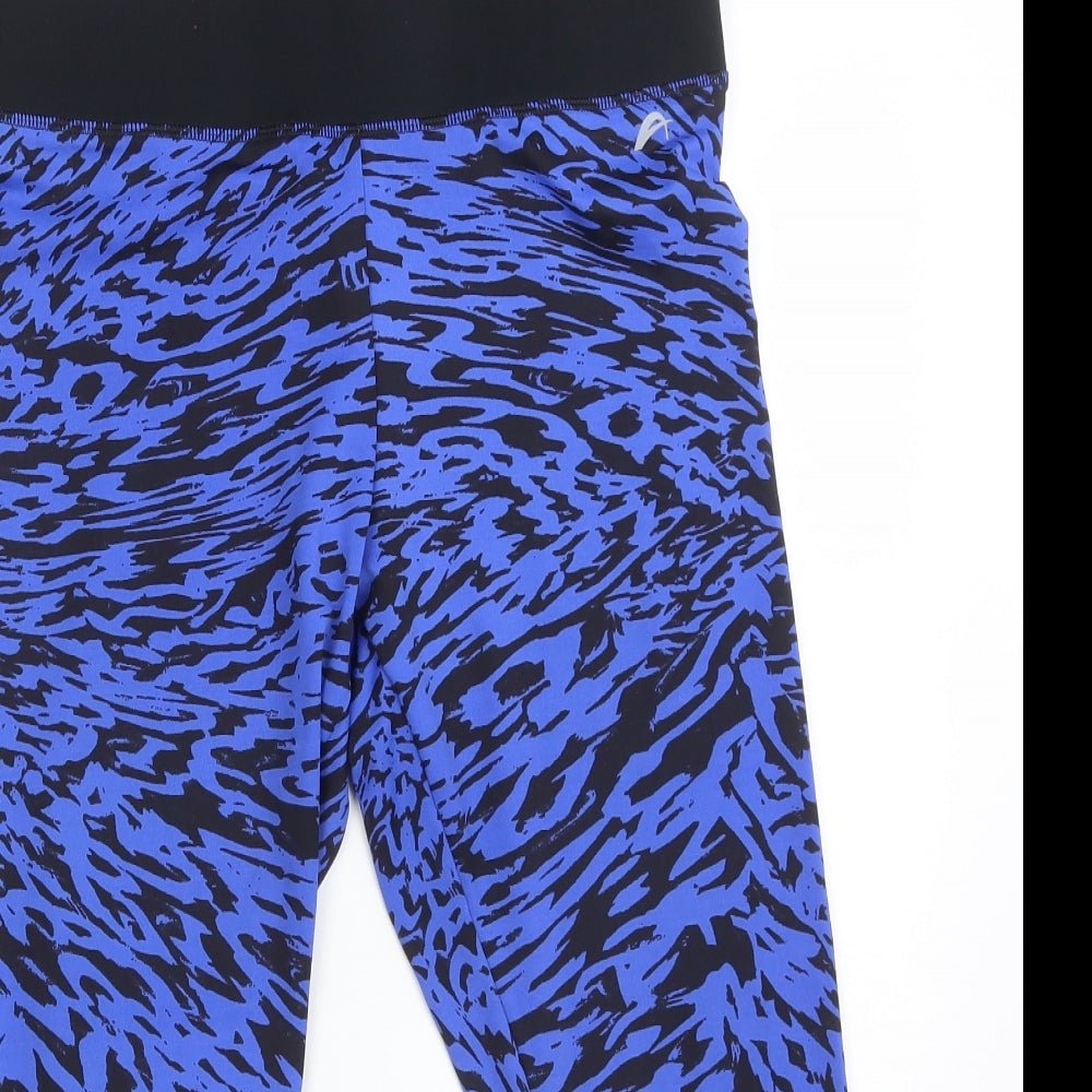 F&F Womens Blue Animal Print Polyester  Leggings Size 12