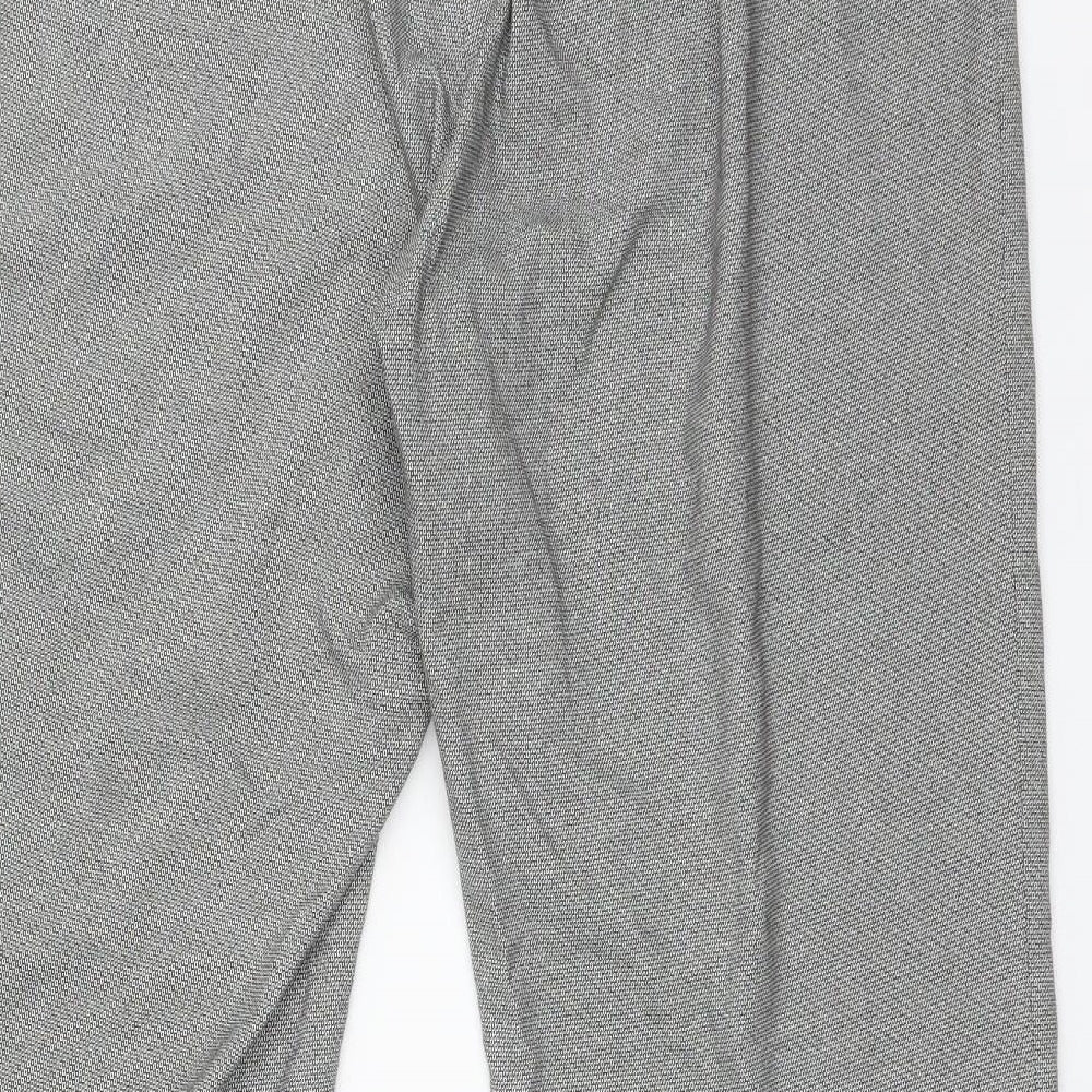 Papaya Womens Grey Argyle/Diamond Polyester Dress Pants Trousers Size 20 L33 in Regular