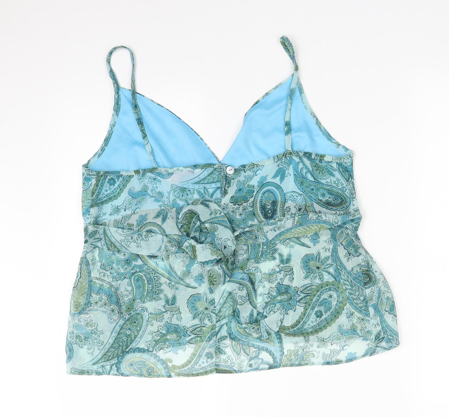 E-vie Womens Multicoloured Paisley Polyester Camisole T-Shirt Size 16 V-Neck