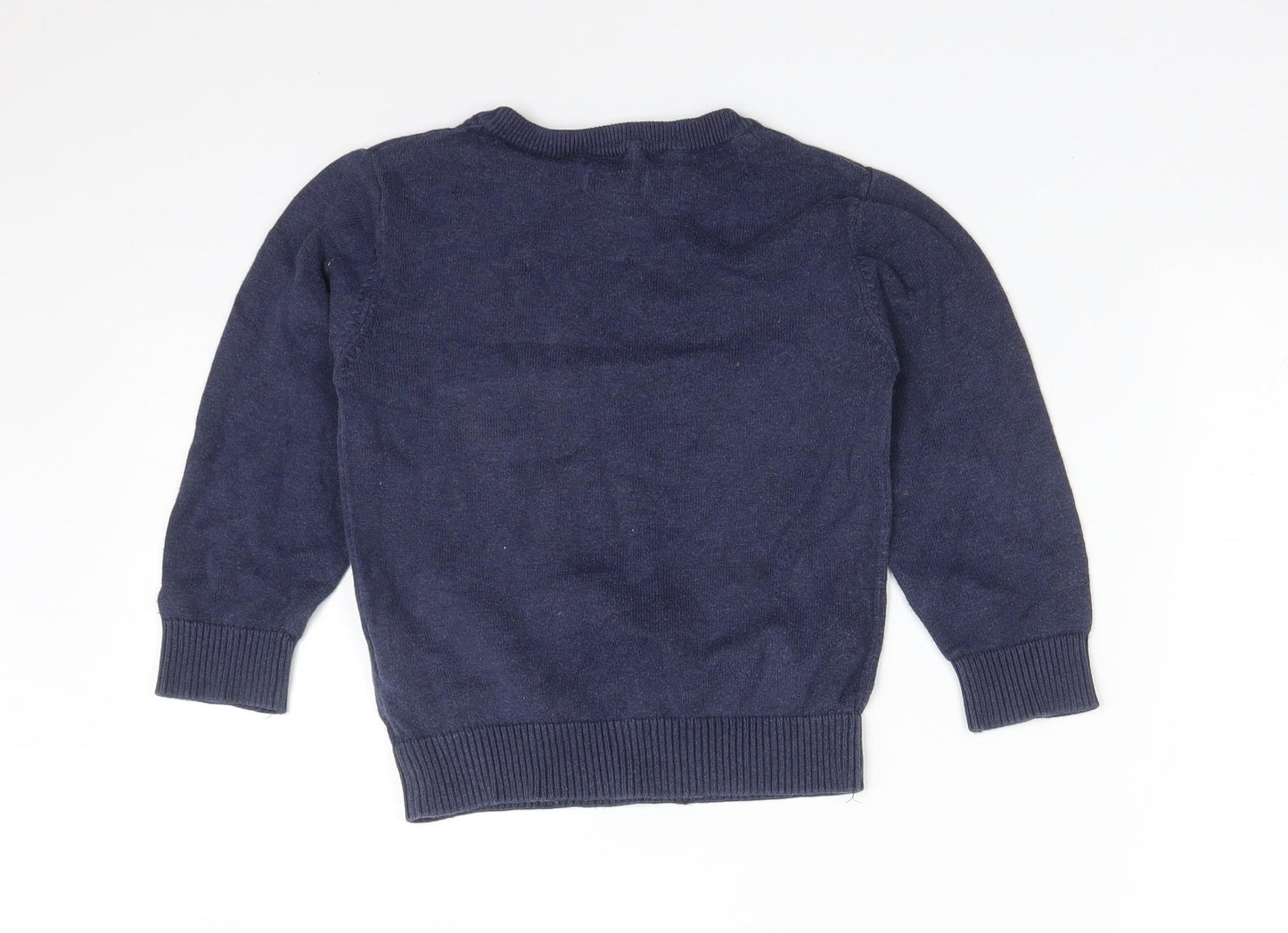 Blue Zoo Boys Blue  Cotton Pullover Sweatshirt Size 4-5 Years