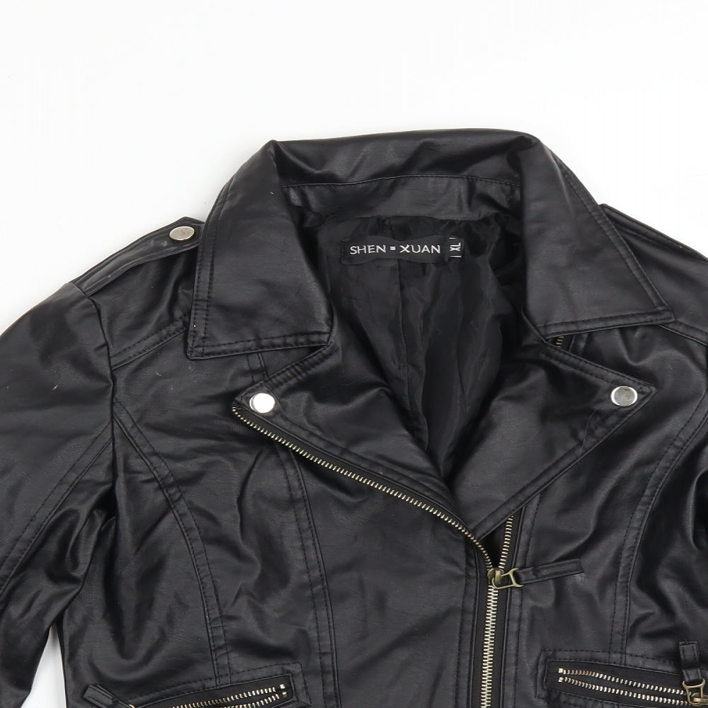 SHEN XUAN Womens Black   Jacket  Size XL