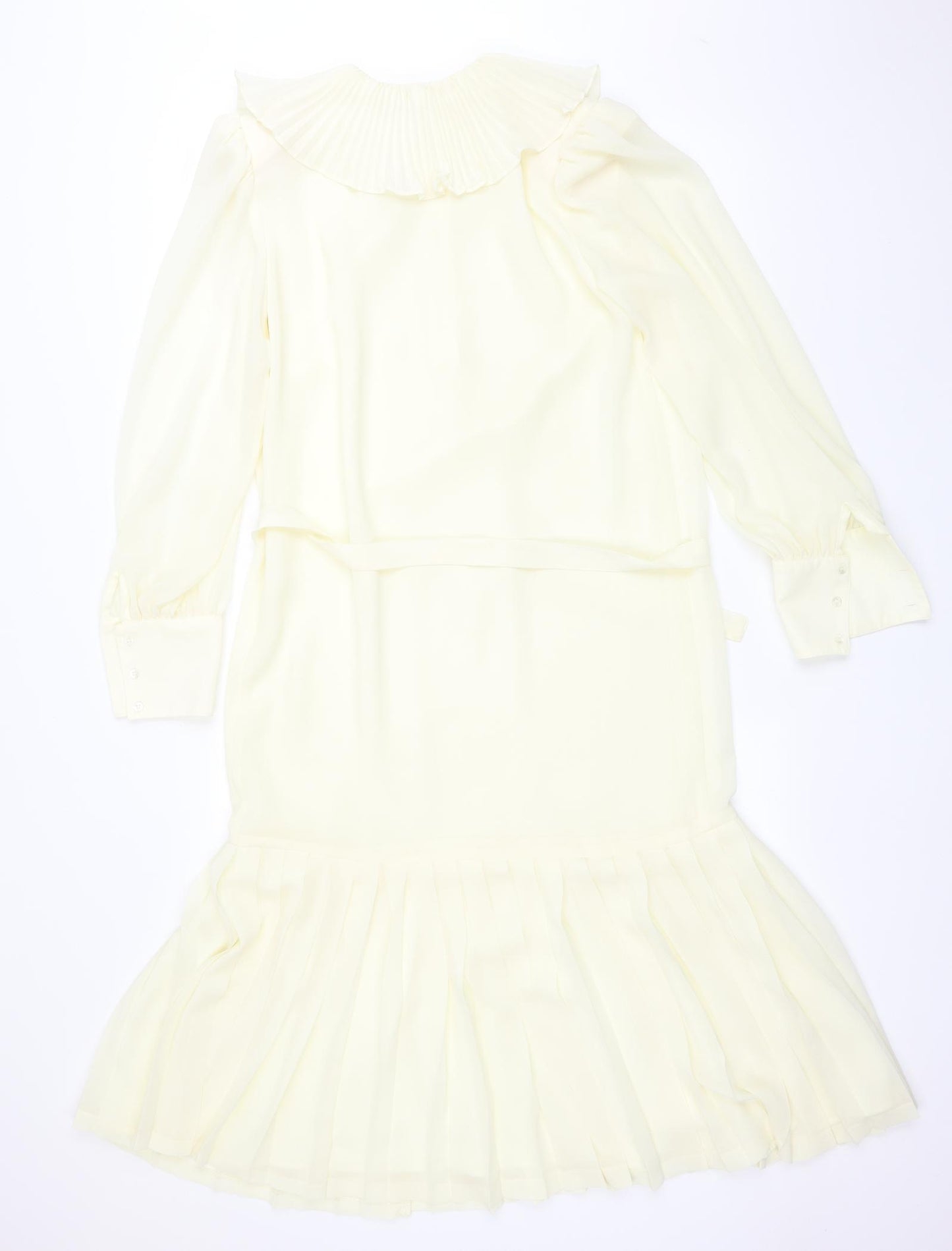 PARIGI Womens Yellow  Polyester A-Line  Size 6  Collared