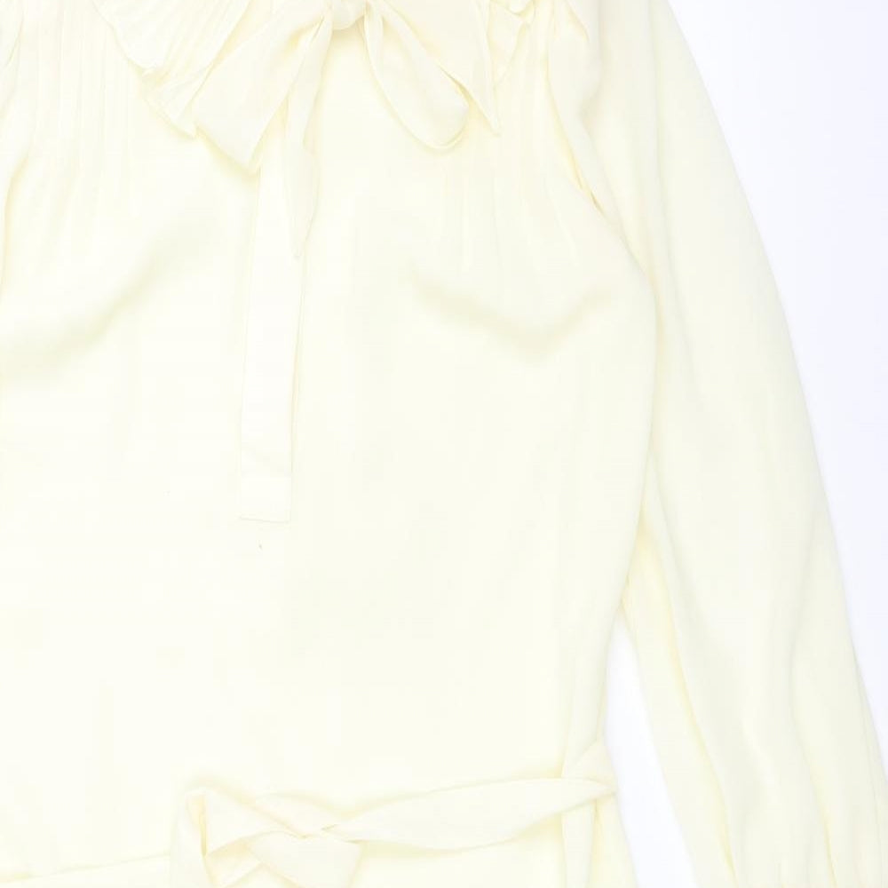 PARIGI Womens Yellow  Polyester A-Line  Size 6  Collared