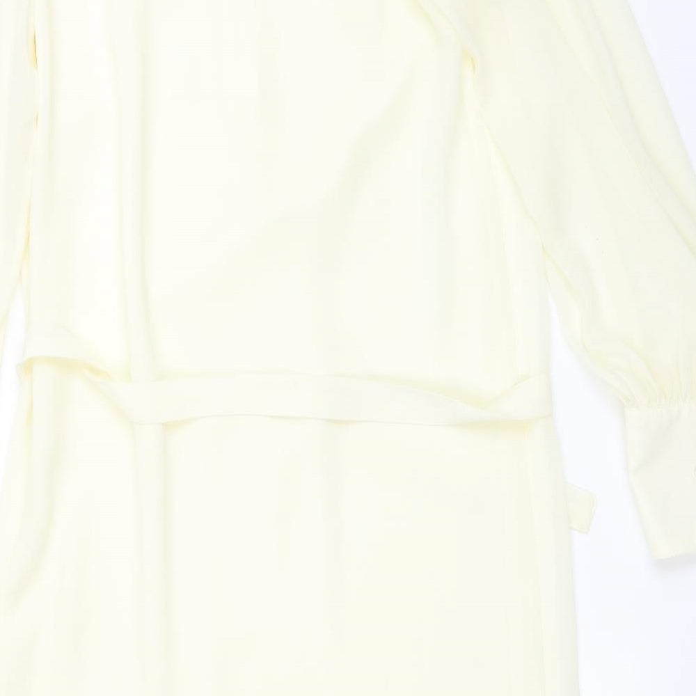 PARIGI Womens Yellow  Polyester A-Line  Size 6  Collared