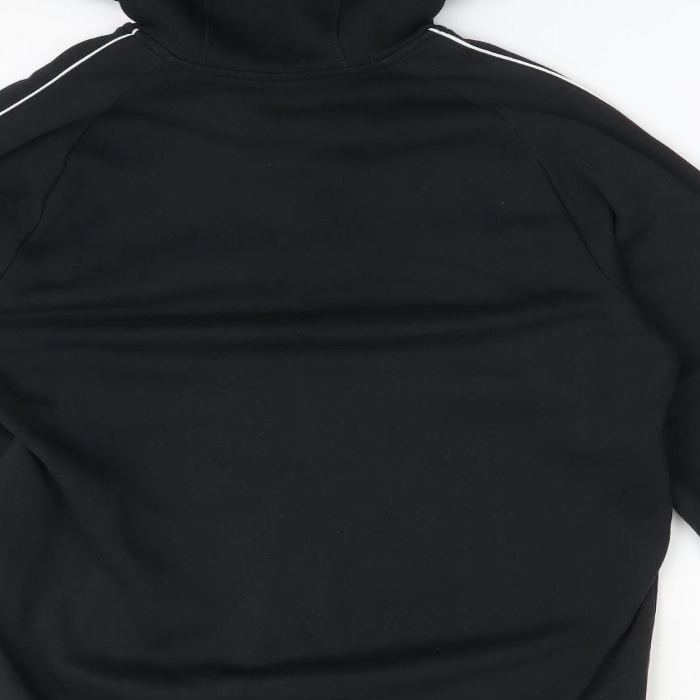 adidas Mens Black  Cotton Pullover Hoodie Size L