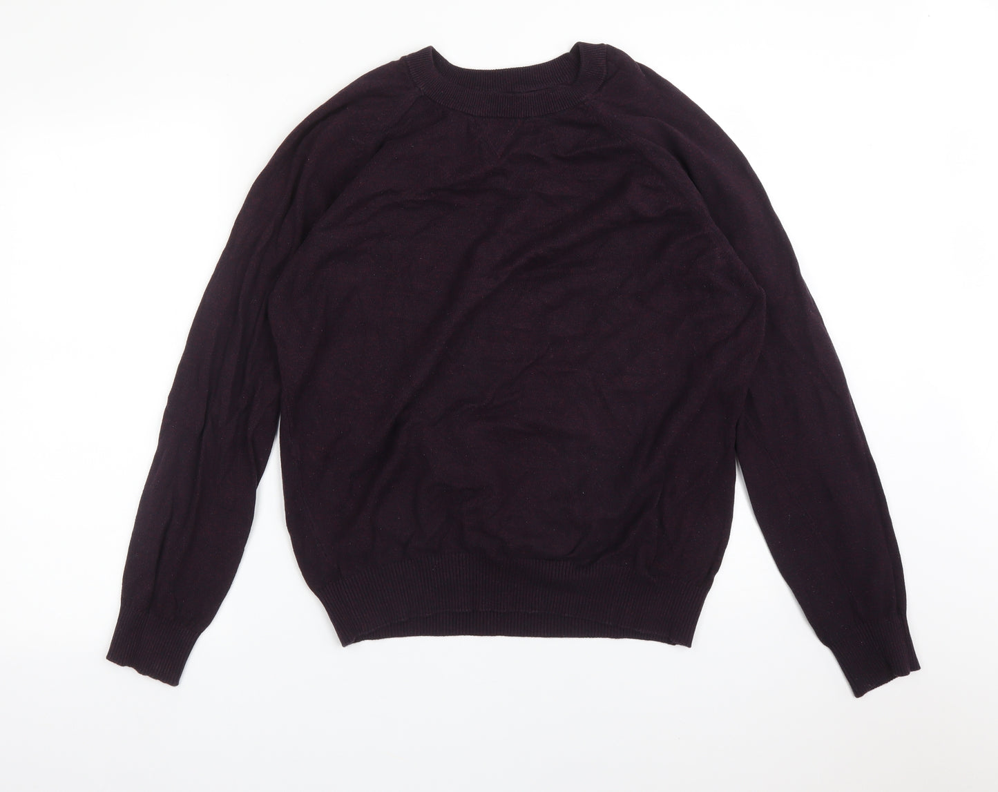 Primark Mens Purple Crew Neck  Cotton Pullover Jumper Size XL