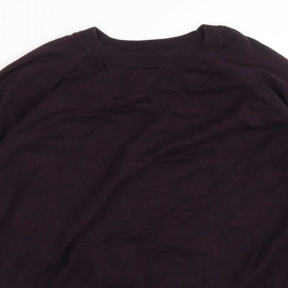 Primark Mens Purple Crew Neck  Cotton Pullover Jumper Size XL