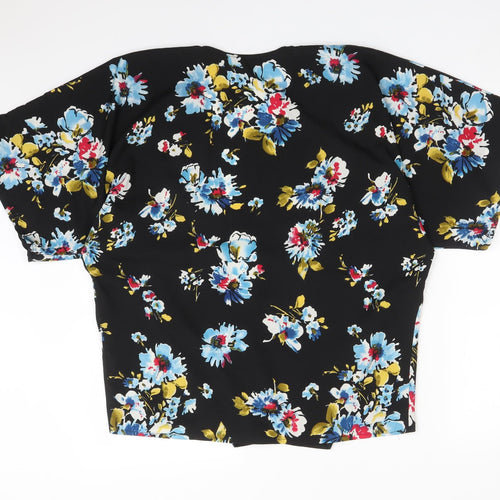Atmosphere Womens Multicoloured  Floral Polyester Cape Jumper Size S