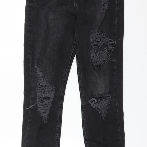 DENIM CO Womens Black  Cotton Straight Jeans Size 6 L27 in Regular