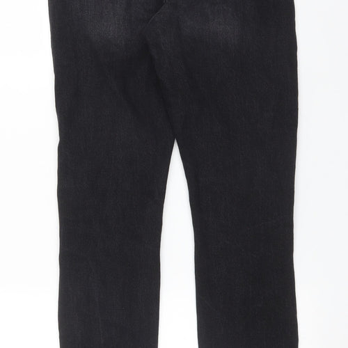 DENIM CO Womens Black  Cotton Straight Jeans Size 6 L27 in Regular