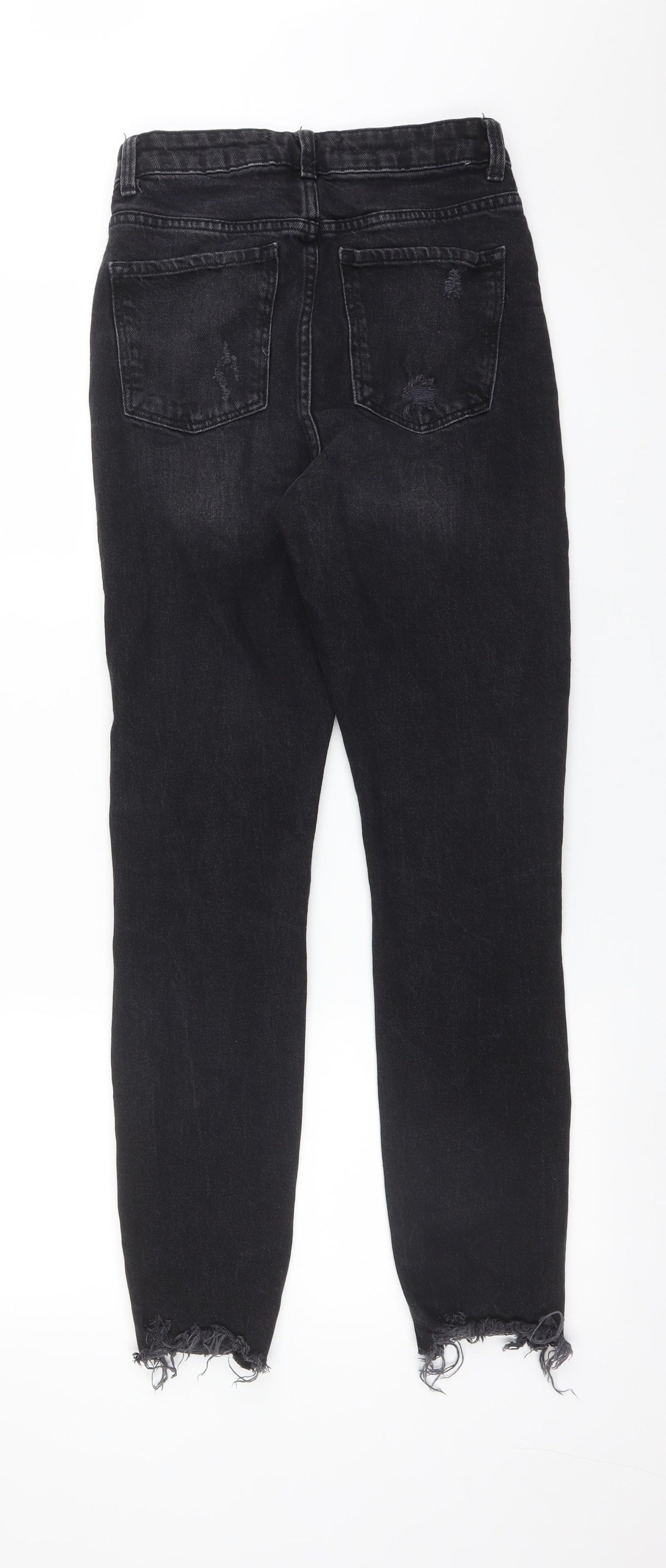 DENIM CO Womens Black  Cotton Straight Jeans Size 6 L27 in Regular